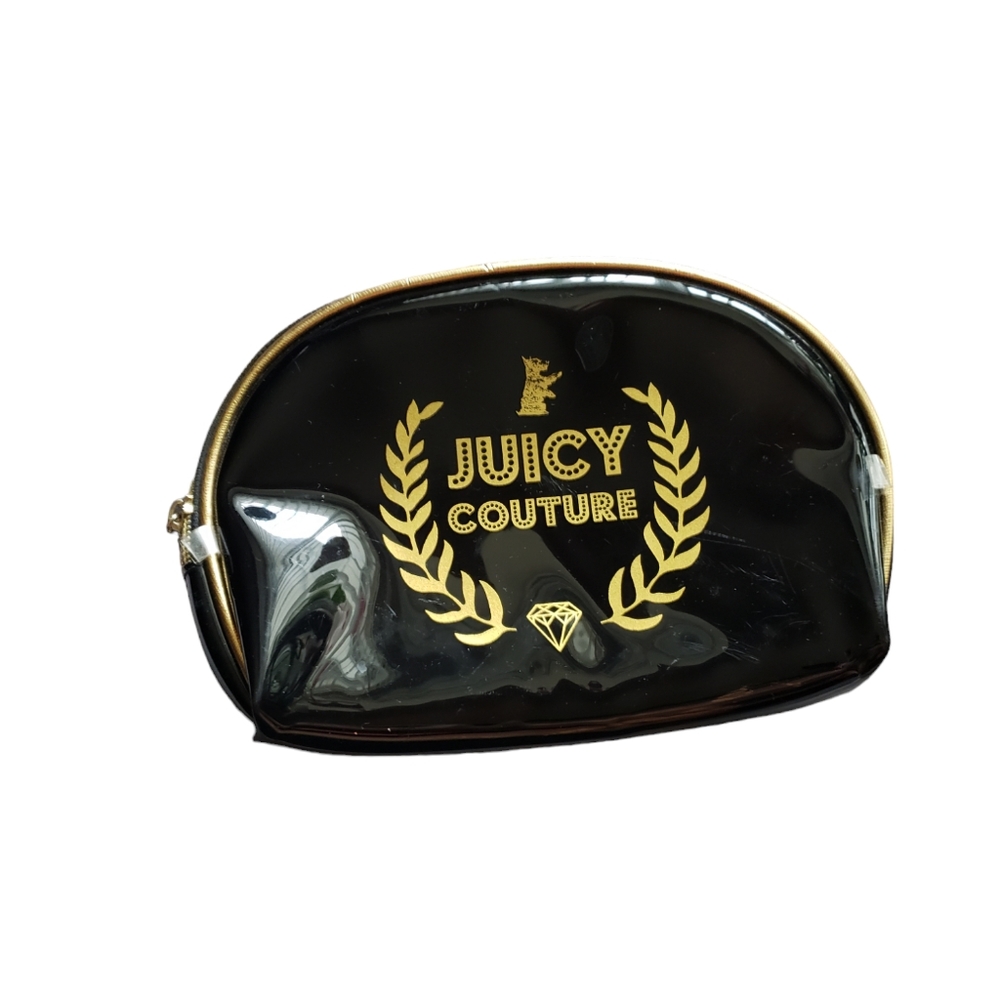 Juicy Couture Black Vinyl Cosmetic Case